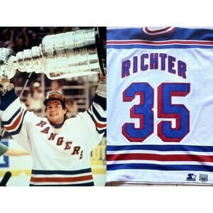 Mike RICHTER #35 New York Rangers STARTER jersey 2XL white NHL hockey vintage